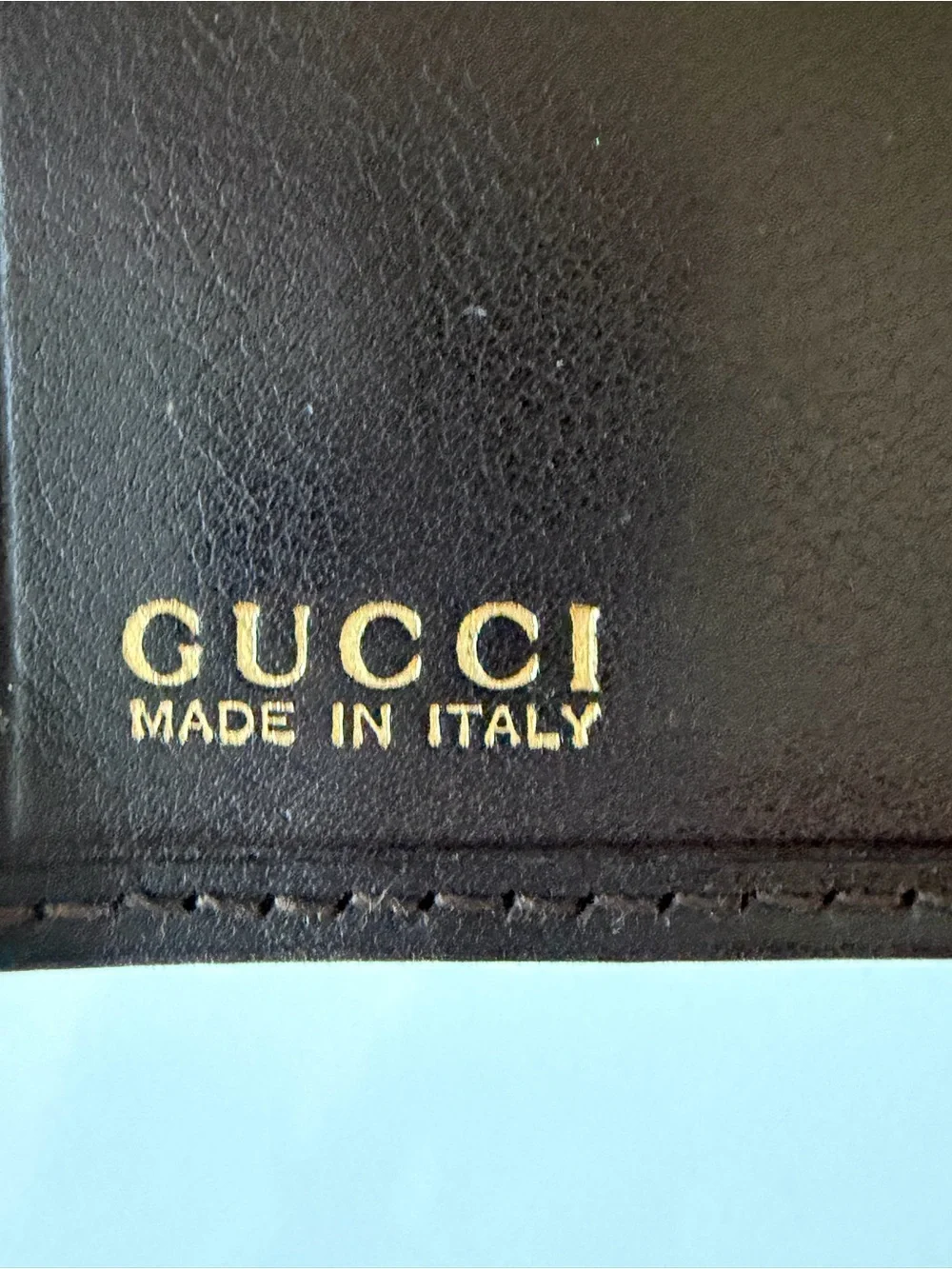 Gucci Bamboo Accent Compact Bifold Dark Brown Leather Wallet - Picture 11 of 11